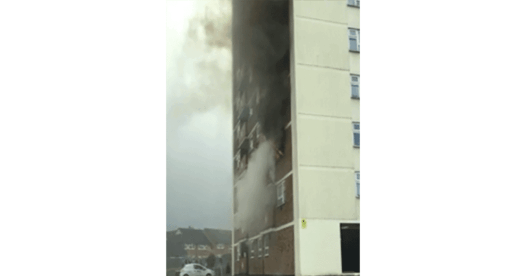 Fire and block of flats